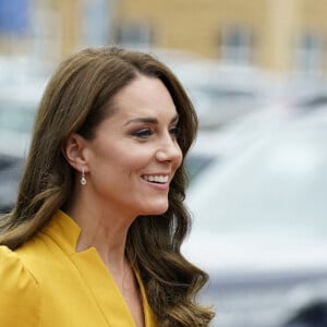 Catherine (Kate) Middleton, princesse de Galles, visite la maternité du Royal Surrey County Hospital à Guildford, le 5 octobre 2022. Sa venue a pour objectif d'en savoir plus sur le soutien holistique qu'il offre aux femmes enceintes et aux nouvelles mères pour s'assurer qu'elles reçoivent les meilleurs soins possibles tout au long et au-delà de leur grossesse. 