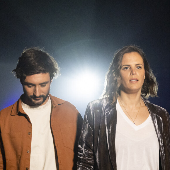 Jeremy Frerot et sa femme Laure Manaudou - Backstage - Enregistrement de l'émission "La Chanson secrète 11" à Paris, diffusée le 24 juin sur TF1. © Cyril Moreau / Bestimage 