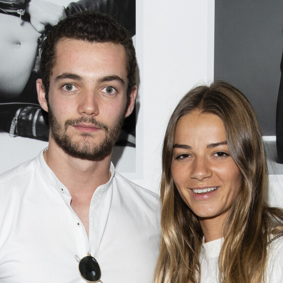 Louis Sarkozy et Julie Klein - Vernissage de l'exposition du photographe Jean-Baptiste Mondino au "Le Studio des Acacias" à Paris le 4 juillet 2019. © Pierre Perusseau/Bestimage