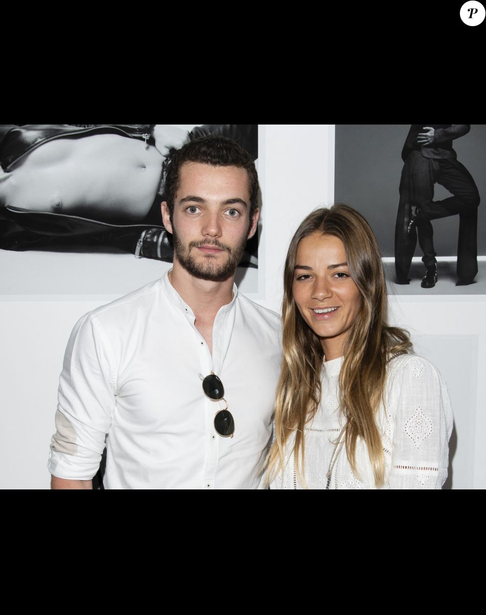 Louis Sarkozy et Julie Klein - Vernissage de l'exposition du photographe Jean-Baptiste Mondino au "Le Studio des Acacias" à Paris le 4 juillet 2019. © Pierre Perusseau/Bestimage