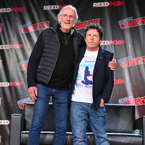 Christopher Lloyd et Michael J. Fox lors du "Comic Con" à New York. 
