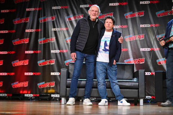 Christopher Lloyd et Michael J. Fox lors du "Comic Con" à New York. 