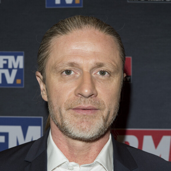 Emmanuel Petit - Conférence de presse pour la présentation de la "Dream Team" RMC et BFMTV pour la Coupe du monde de football en Russie au Pavillon Wagram à Paris, France. © Pierre Perusseau/Bestimage