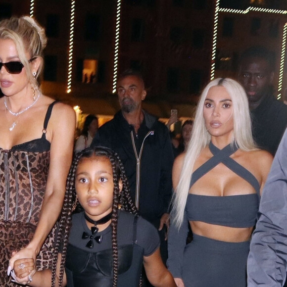 Khloe Kardashian - North West - Kim Kardashian - Les célébrités se pressent au mariage de Kourtney Kardashian et Travis Barker à Portofino, le 22 mai 2022.