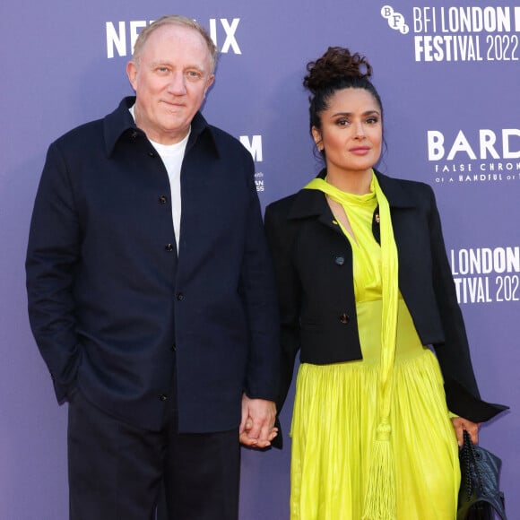 Salma Hayek et François-Henri Pinault au "BFI London Film Festival" pour l'avant-première de "Bardo, False Chronicle Of A Handle Of Truths''. Photo d'Ana M. Wiggins / Avalon/ABACAPRESS.COM