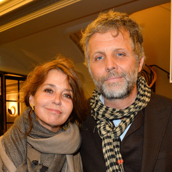 Semi-exclusif - Stéphane Guillon et sa femme Muriel Cousin - Générale de la pièce "L'heureux élu", une comédie de Eric Assous au Théâtre de la Madeleine à Paris le 24 octobre 2016. © Coadic Guirec/Bestimage