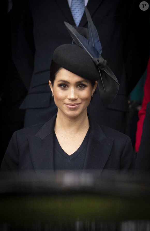 Meghan Markle, duchesse de Sussex - La famille royale assiste à la messe de Noël à Sandringham le 25 décembre 2018. 