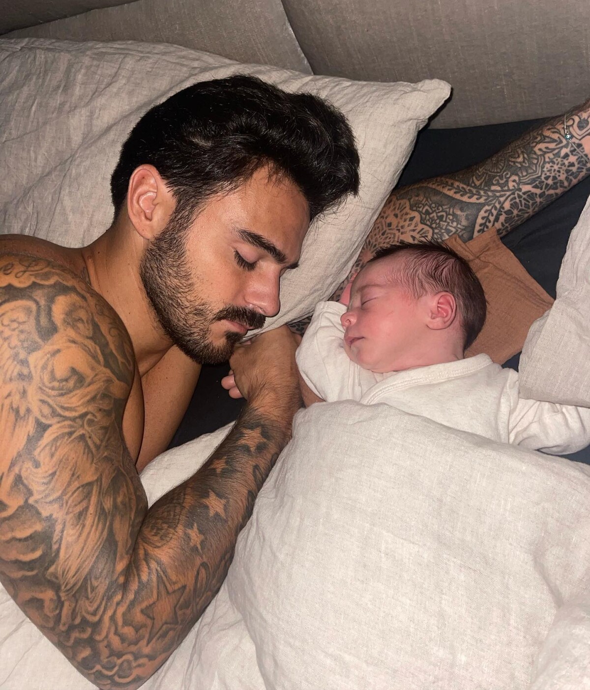 Photo : Benjamin Samat avec son fils Andrea - Purepeople