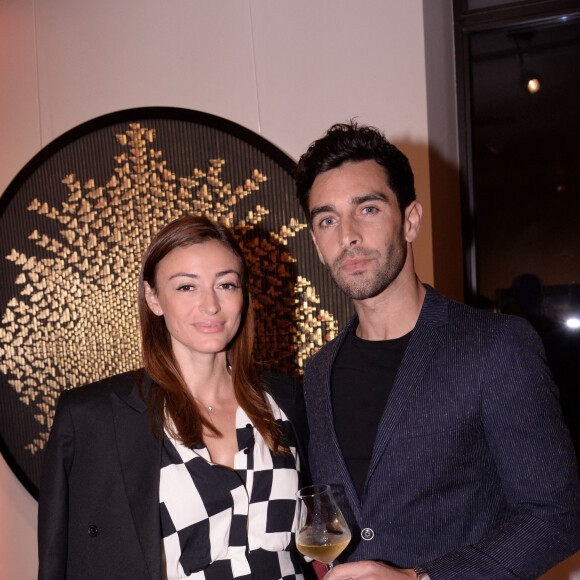 Rachel Legrain-Trapani (Miss France 2007) et son compagnon Valentin Léonard - Inauguration du restaurant italien gastronomique "Il Carpaccio" au Royal Monceau à Paris le 6 octobre 2021. © Rachid Bellak/Bestimage