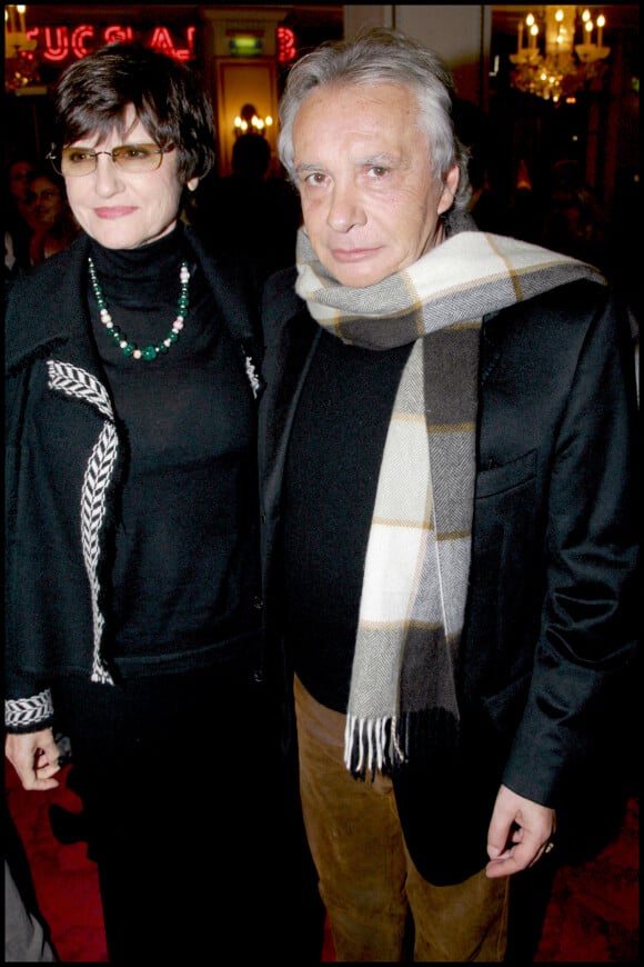 Michel Sardou et son épouse Anne-Marie Périer - Première de la pièce "Sur la route de Madison" au Théâtre Marigny. © Guillaume Gaffiot/Bestimage