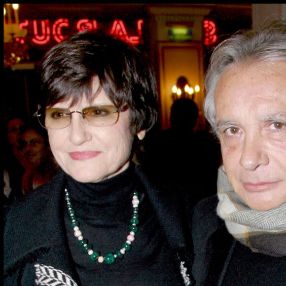 Michel Sardou et son épouse Anne-Marie Périer - Première de la pièce "Sur la route de Madison" au Théâtre Marigny. © Guillaume Gaffiot/Bestimage