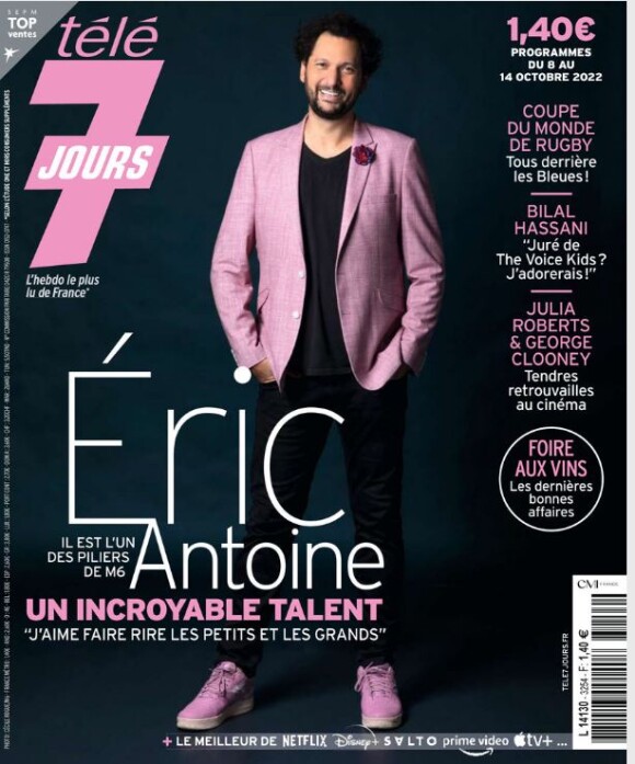 Eric Antoine en couverture du magazine "Télé 7 Jours" du 3 octobre 2022