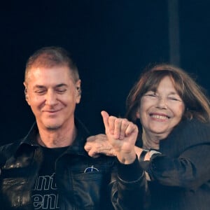 Jane Birkin et Etienne Daho sur la scène du festival des Francofolies 2021 à la Rochelle, le 12 juillet 2021.