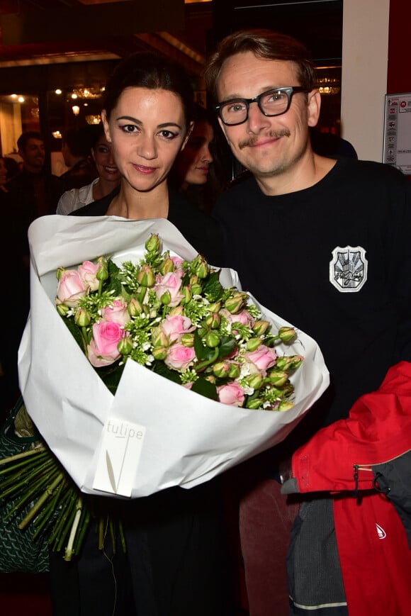 Exclusif - Marie-Julie Baup et son mari Lorant Deutsch - Première de la pièce "Irma la douce" au Théâtre de la Porte-Saint-Martin à Paris le 15 septembre 2015