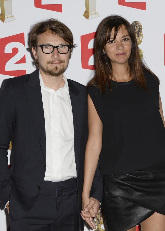 Lorant Deutsch et sa femme Marie-Julie Baup - La 26e nuit des Molières aux Folies Bergère à Paris, le 2 juin 2014.