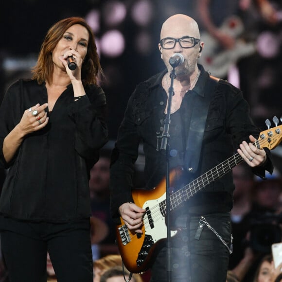 Exclusif - Zazie et Pascal Obispo - Enregistrement de l'émission "La chanson de l'année" dans les arènes de Nîmes, diffusée en direct sur TF1 © Bruno Bebert / Bestimage 