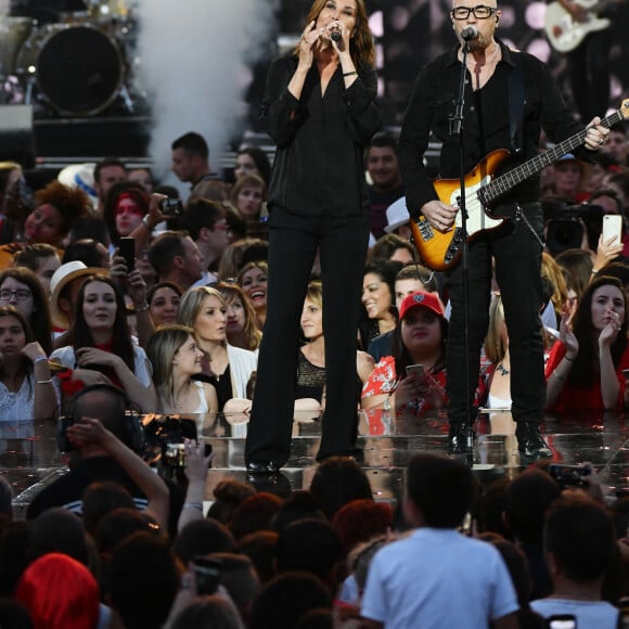 Exclusif - Zazie et Pascal Obispo - Enregistrement de l'émission "La chanson de l'année" dans les arènes de Nîmes, diffusée en direct sur TF1 le 8 juin © Bruno Bebert / Bestimage 