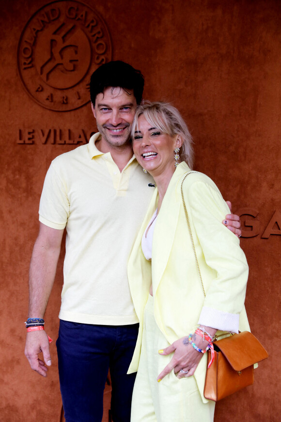 Elodie Gossuin et son mari Bertrand Lacherie au village lors des Internationaux de France de Tennis de Roland Garros à Paris, France. © Dominique Jacovides/Bestimage