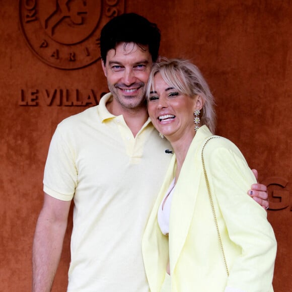 Elodie Gossuin et son mari Bertrand Lacherie au village lors des Internationaux de France de Tennis de Roland Garros à Paris, France. © Dominique Jacovides/Bestimage