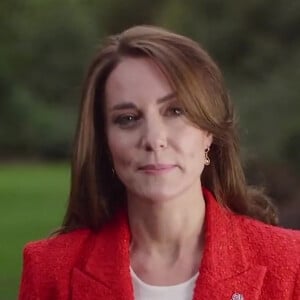 Catherine (Kate) Middleton, princesse de Galles, envoie un message vidéo aux Red Roses (équipe nationale féminine de rugby d'Angleterre) avant la Coupe de rugby féminine en Nouvelle-Zélande. Le 7 octobre 23022. 