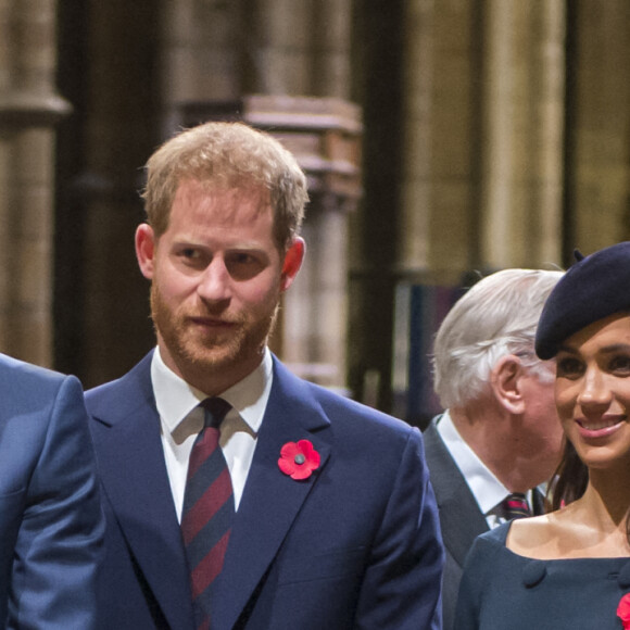 Le prince Harry, duc de Sussex, le prince William, duc de Cambridge, Meghan Markle, duchesse de Sussex, Catherine (Kate) Middleton, duchesse de Cambridge, 