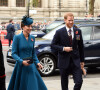 Kate Catherine Middleton, duchesse de Cambridge, et le prince Harry, duc de Sussex - Arrivées de la famille royale d'Angleterre en l'abbaye de Westminster à Londres pour le service commémoratif de l'ANZAC Day. Le 25 avril 2019 