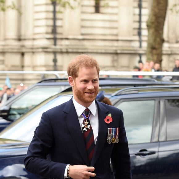 Kate Catherine Middleton, duchesse de Cambridge, et le prince Harry, duc de Sussex - Arrivées de la famille royale d'Angleterre en l'abbaye de Westminster à Londres pour le service commémoratif de l'ANZAC Day. Le 25 avril 2019 