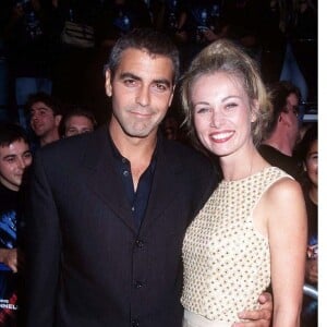 Céline Balitran et George Clooney pour "Batman & Robin" à Los Angeles.