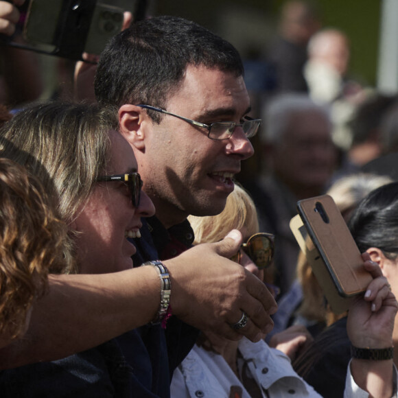 La reine Letizia d'Espagne arrive à la 22e édition du " Festival de Cine Ópera Prima Ciudad de Tudela ", au Cine Moncayo, à Tudela le 2 novembre 2022. 