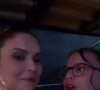 Lucie Bernardoni et sa fille Lily Angelina dans les coulisses de la "Star Academy"