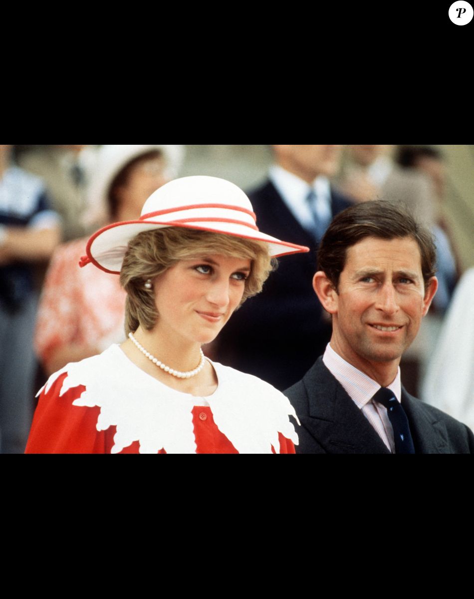 Le prince Charles, prince de Galles devenu le roi Charles III d'Angleterre et sa femme Lady Diana.