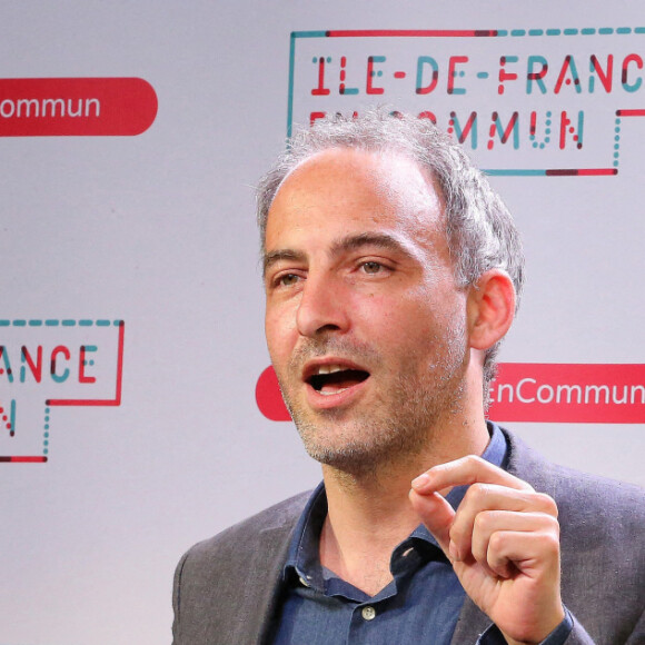 Raphaël Glucksmann - Grand meeting de Audrey Pulvar pour les élections régionales au gymnase Japy à Paris le 16 juin 2021. © Panoramic / Bestimage