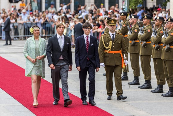 Le prince Louis, la princesse Alexandra - Messe en la Cathédrale Notre-Dame dans le cadre de la Fête nationale luxembourgeoise 2022 à Luxembourg, le 23 juin 2022.