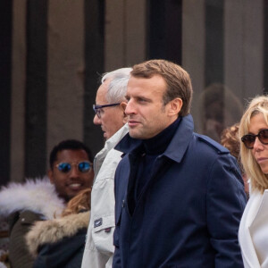 Semi-Exclusif - Le président Emmanuel Macron et sa femme Brigitte passent le week-end de la Toussaint à Honfleur, deuxième jour, le 1er novembre 2019.