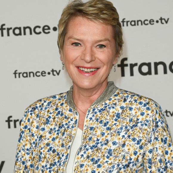 Elise Lucet au photocall pour la conférence de presse de rentrée de France TV à la Grande Halle de la Villette à Paris, France. © Coadic Guirec/Bestimage .