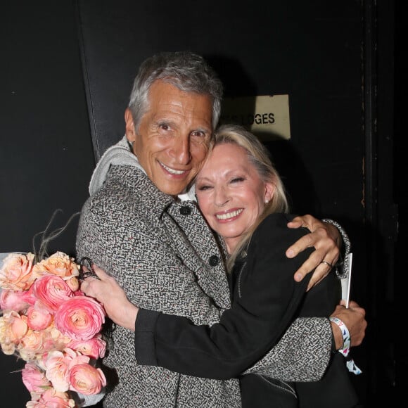 Nagui et Véronique Sanson - Coulisses du XVème gala pour la Fondation Recherche Alzheimer à l'Olympia à Paris le 14 mars 2022. © Bertrand Rindoff/Bestimage 