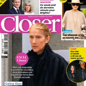Couverture du magazine "Closer" du jeudi 10 novembre 2022