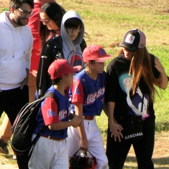 Shakira assiste à un match de baseball de son fils Milan avant leur départ pour Miami où elle doit s'installer avec ses enfants. Barcelone le 12 novembre 2022.