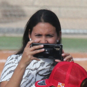 Shakira assiste à un match de baseball de son fils Milan avant leur départ pour Miami où elle doit s'installer avec ses enfants. Barcelone le 12 novembre 2022.