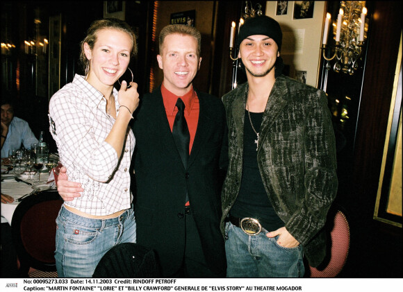 Martin Fontaine avec Lorie et Billy Crawford au théâtre Mogador en 2003