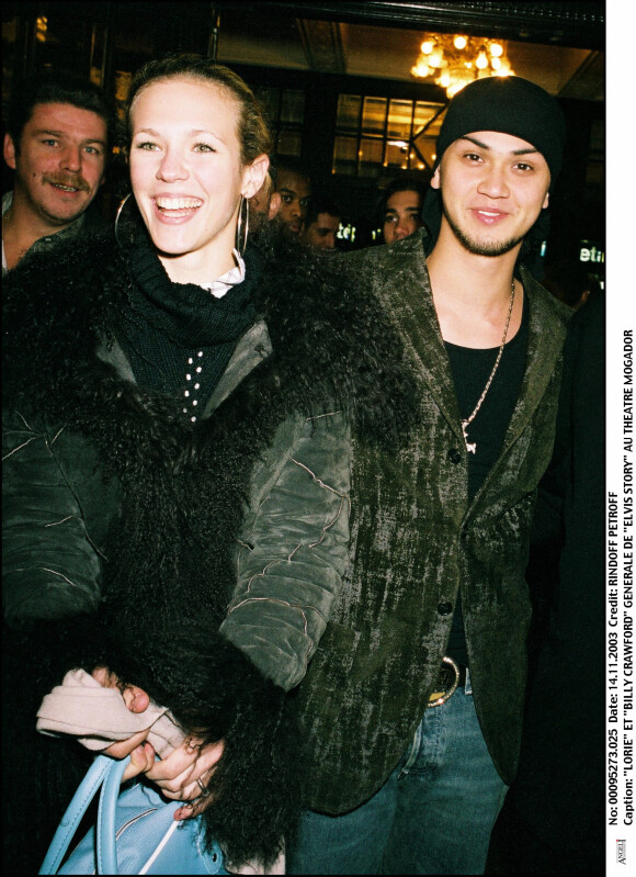Lorie et Billy Crawford lors de la générale d'Elvis Story au théâtre Mogador à Paris en 2003