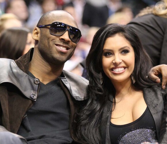 Kobe Bryant et sa femme Vanessa lors du NBA All-Star Game, à Dallas, le 13 février 2010 !