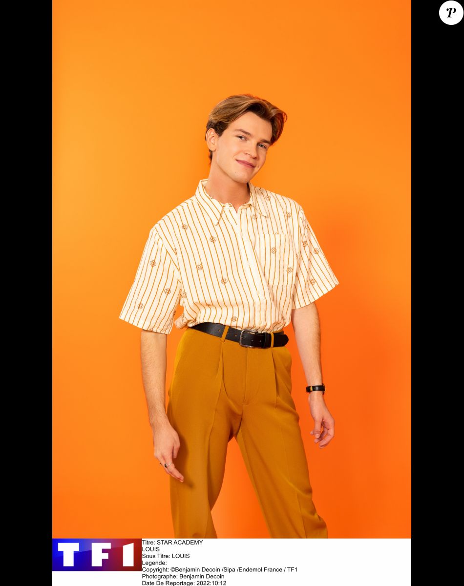 Photo officielle de Louis, candidat de la "Star Academy 2022", sur TF1