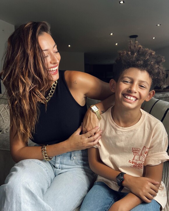 Rachel Legrai-Trapani et son fils aîné Gianni. Instagram. Le 7 septembre 2022.