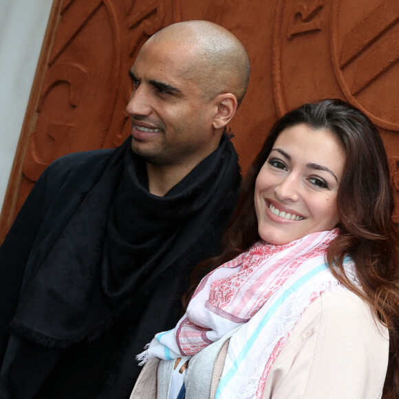 Aurélien Capoue et Rachel Legrain-Trapani au village des Internationaux de France de tennis de Roland Garros à Paris, le 28 mai 2014.