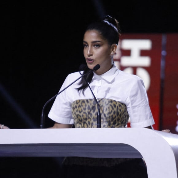 Leila Bekhti lors de la cérémonie de clôture de la 19ème édition du Festival International du Film de Marrakech (FIFM) au Palais des Congrès à Marrakech, le 19 novembre 2022. © Denis Guignebourg/Bestimage 