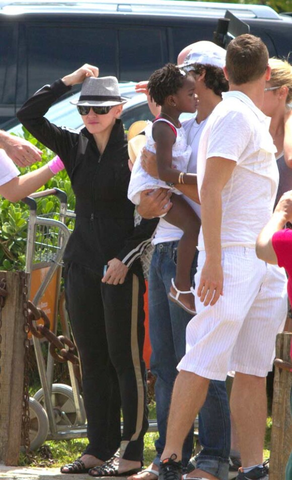 Madonna, sa fille Mercy, ainsi que Jesus Luz à Rio de Janeiro