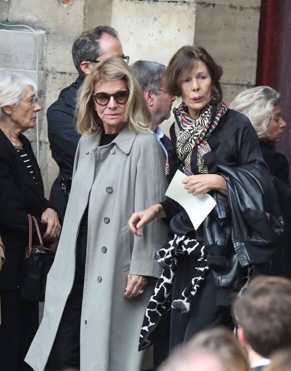 Nicole Garcia lors des obsèques de Jean Rochefort en l'église Saint-Thomas d'Aquin à Paris, le 13 octobre 2017.