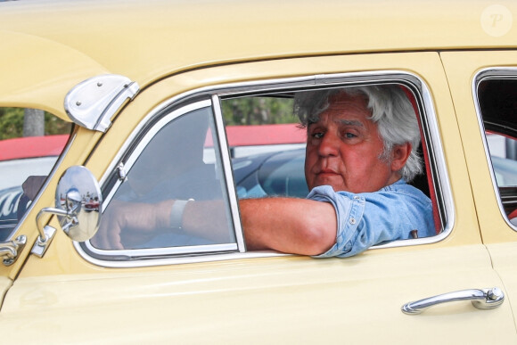 Exclusif - Jay Leno - Les célébrités participent au rallye "Concours d'Elegance" à Beverly Hills, le 20 juin 2021. 