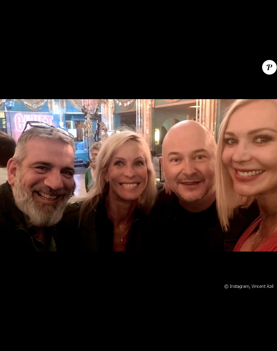 Rebecca Hampton, son chéri Vincent Azé et Cauet. Le 29 aril 2022.